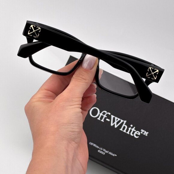 Off-White STYLE 7E Men Eyeglasses Black Square Frame | Model OERJ07E 1000 - Picture 2 of 9